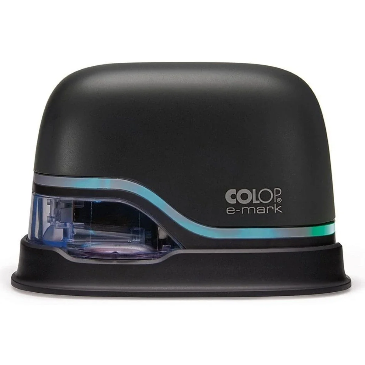 طابعة Colop E-Mark Plus محمولة ملونة بتقنية نفث الحبر مع Wi-Fi وUSB، أسود