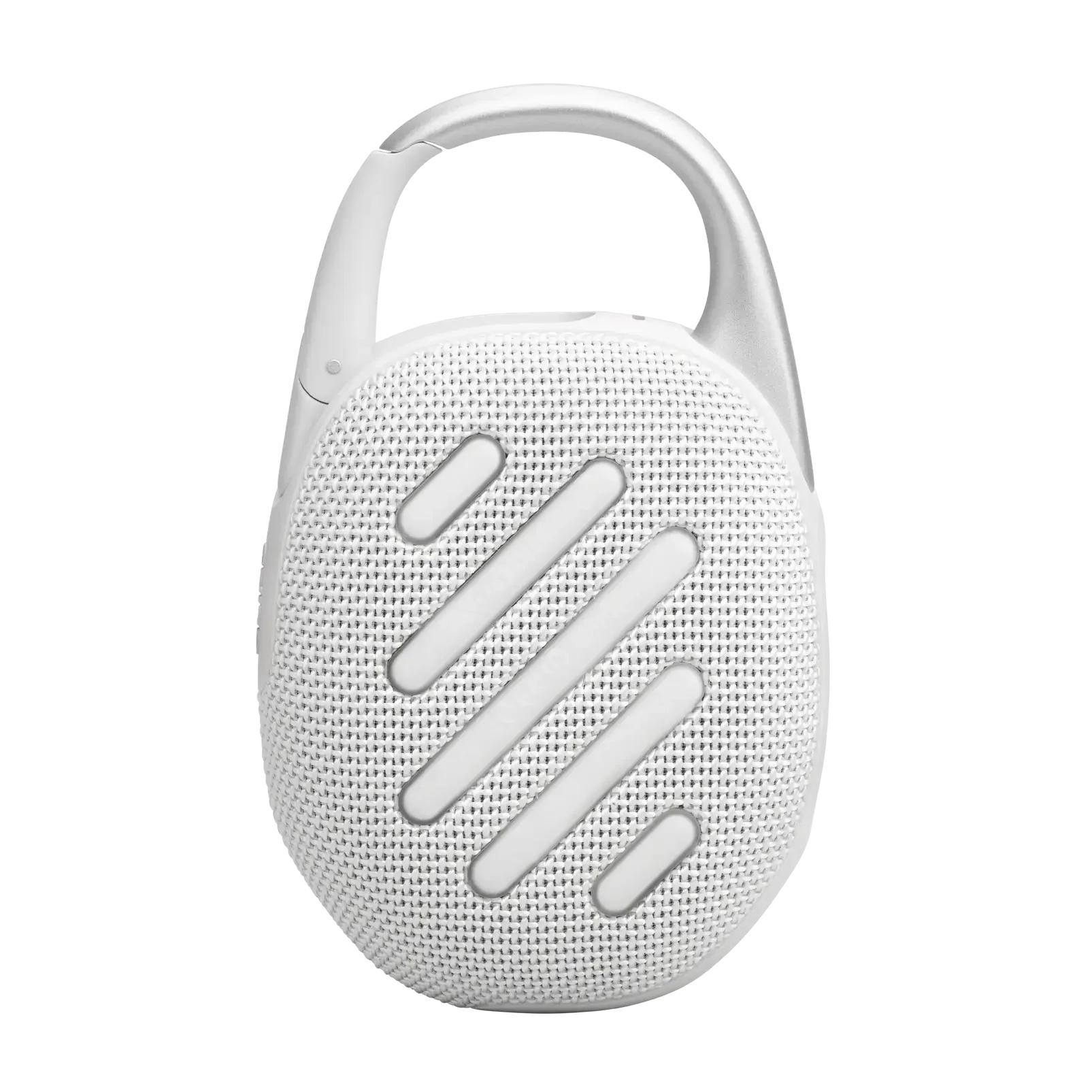 سماعة (سبيكر) محمولة مقاومة للماء والغبار تدوم حتى 12 ساعة  نوع JBL Clip 5 بتقنية Bluetooth باللون الأبيض - Thumbnail 2