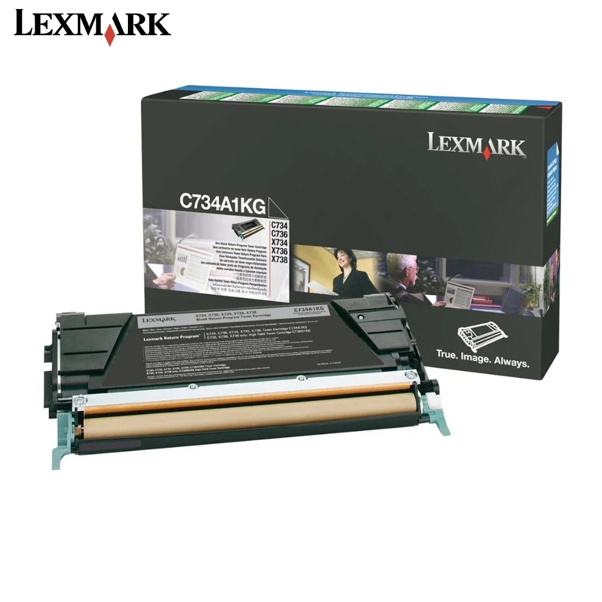 تونر Lexmark C734 أصلي أسود بسعة 8000 صفحة