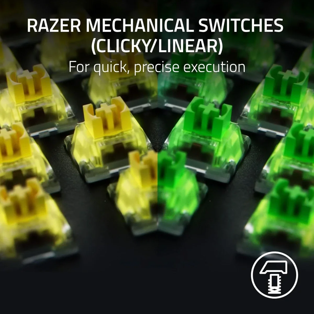 كيبورد ألعاب Razer BlackWidow V4 ميكانيكي بسويتشات خضراء - أسود - Thumbnail 7