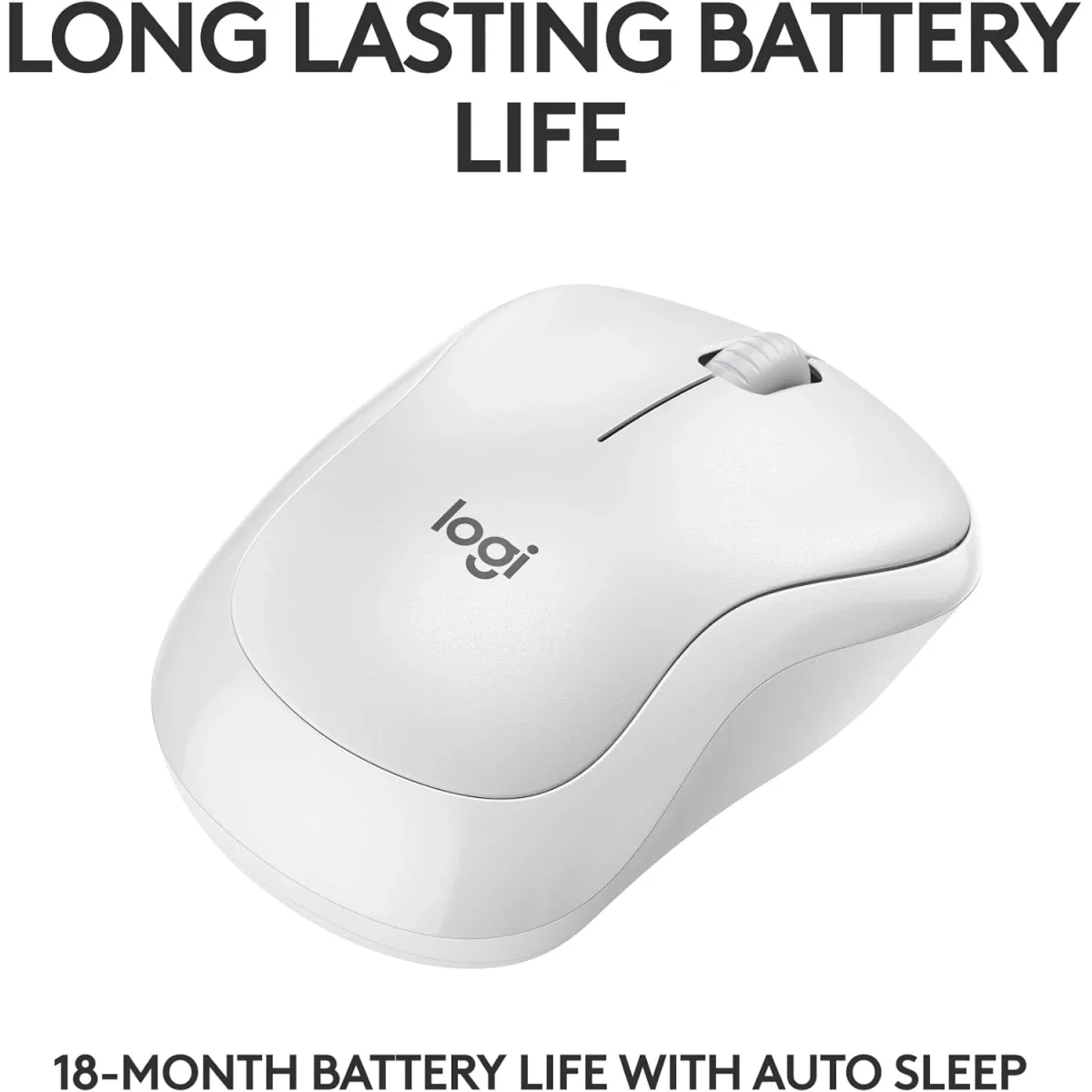 Logitech M240 Silent Bluetooth Wireless Mouse - Off White - Thumbnail 4