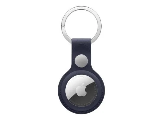 حامل ميدالية مفاتيح Apple AirTag FineWoven Key Ring كحلي من الستانلس ستيل والمايكروتويل المعاد تدويره - Image 4