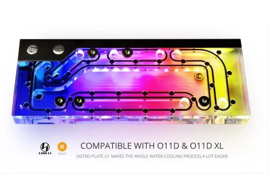 لوحة توزيع D-RGB مع مضخة DDC 3.1 PWM من LIAN LI لكيس O11 Dynamic وO11 Dynamic XL O11D Distro-Plate G1 - Thumbnail 3