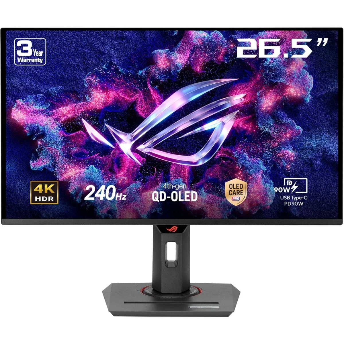 Asus XG27UCDMG ROG Strix OLED 27-Inch 4K QD-OLED Gaming Monitor, 240Hz, 0.03ms