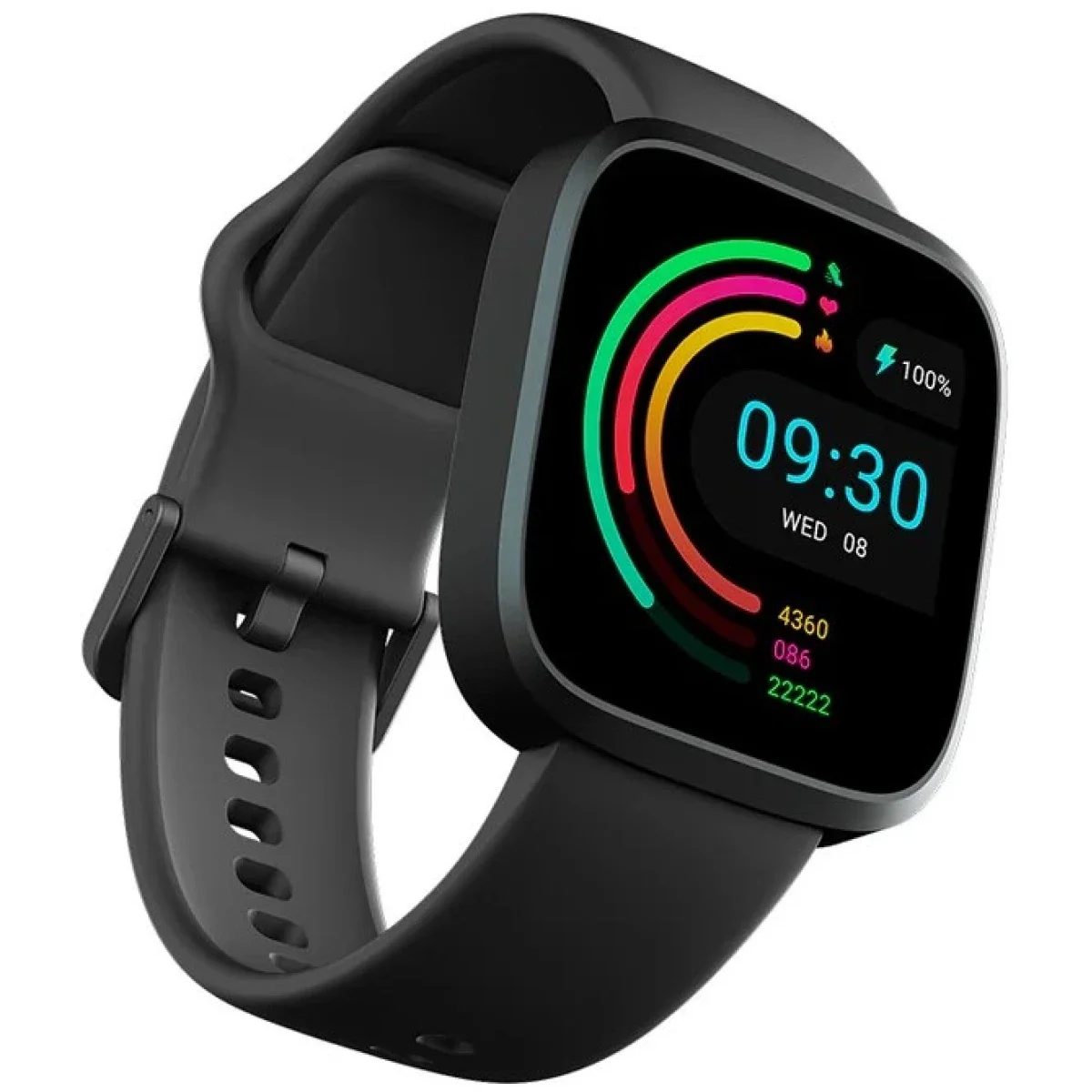 ساعة ذكية HiFuture EDGE بشاشة HD مقاس 1.72 إنش وبلوتوث 5.3 وبطارية حتى 7 أيام - أسود