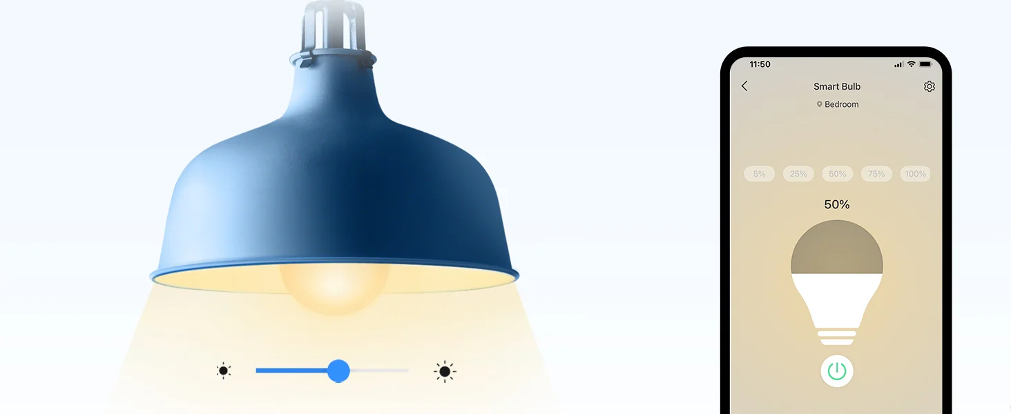 TP-LINK Tapo L510E Smart Wi‑Fi Light Bulb 800 Lumens 60W Equivalent 2700K Dimmable Soft Warm White - Image 8