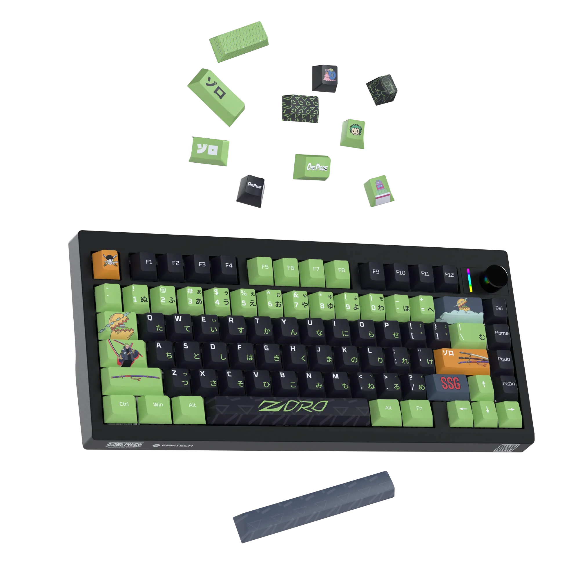 Fantech MK921 ACK03 One Piece Roronoa Zoro Egghead Edition Wireless Mechanical Gaming Keyboard - Image 1