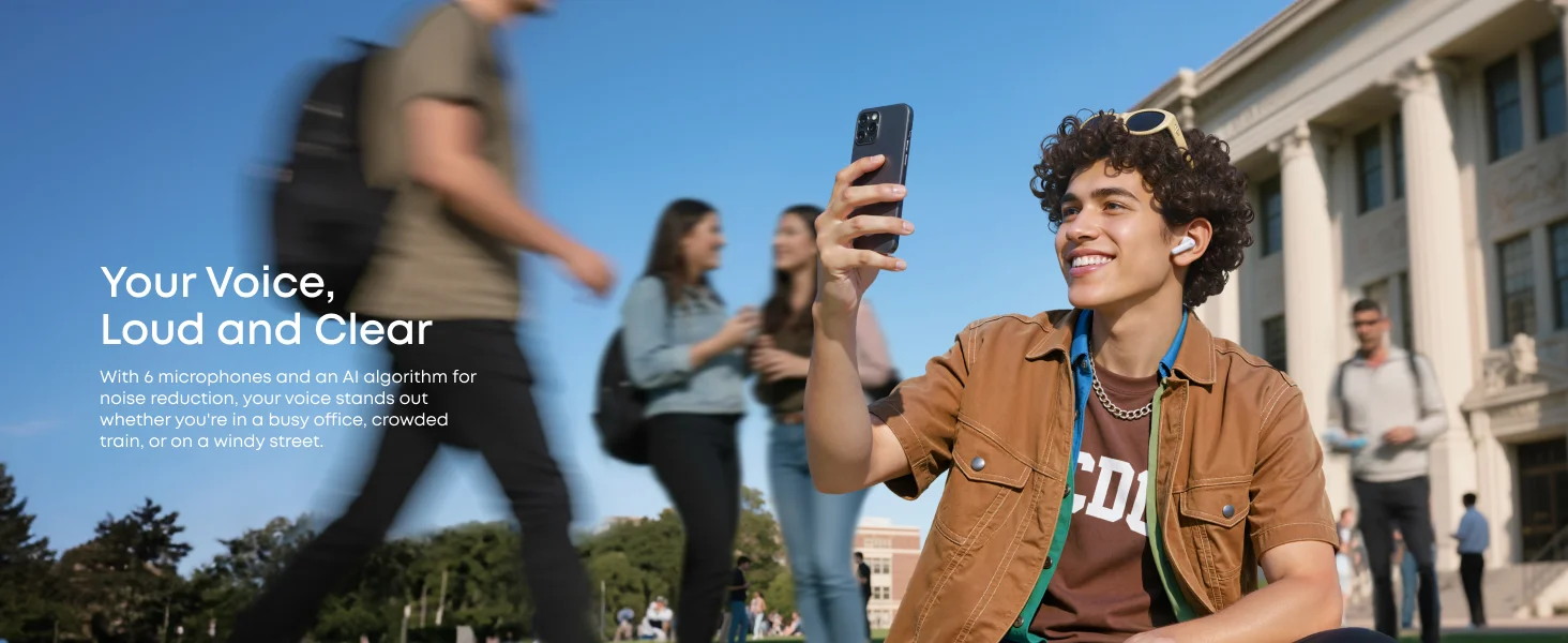سماعات أذن لاسلكية Anker Soundcore R60i NC مع إلغاء ضوضاء تكيفي وصوت عالي الدقة، تشغيل 50 ساعة، أبيض - Thumbnail 13