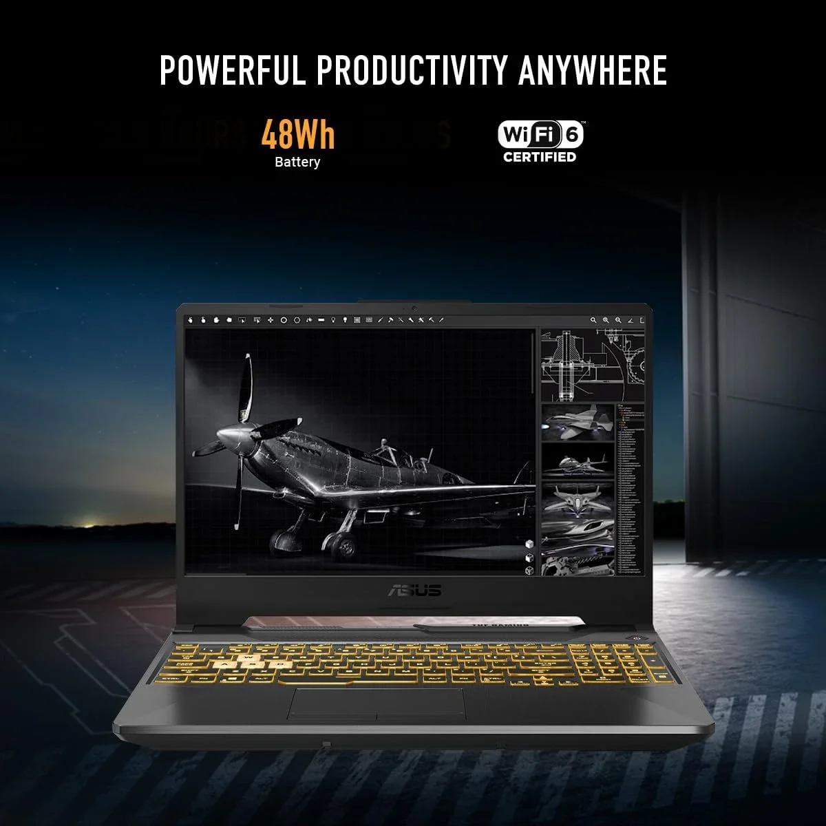 Asus TUF Gaming A15 FA506NCQ 15.6-inch FHD 144Hz Gaming Laptop Ryzen 7 170 RTX 3050 16GB RAM 512GB SSD Graphite Black - Thumbnail 4