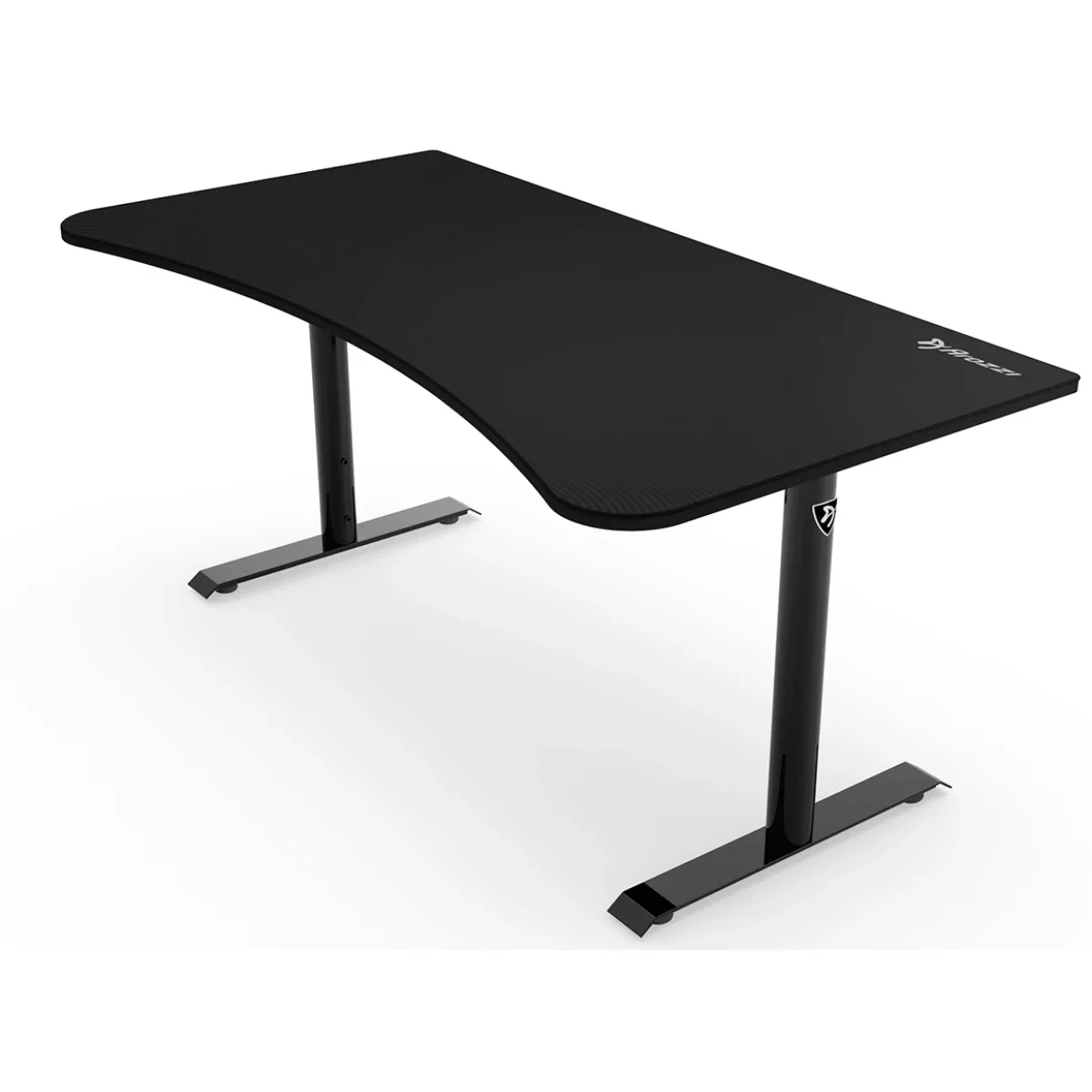 Arozzi Arena Ultrawide Curved Gaming Desk with Water-Resistant Mat, Cable Management - Pure Black