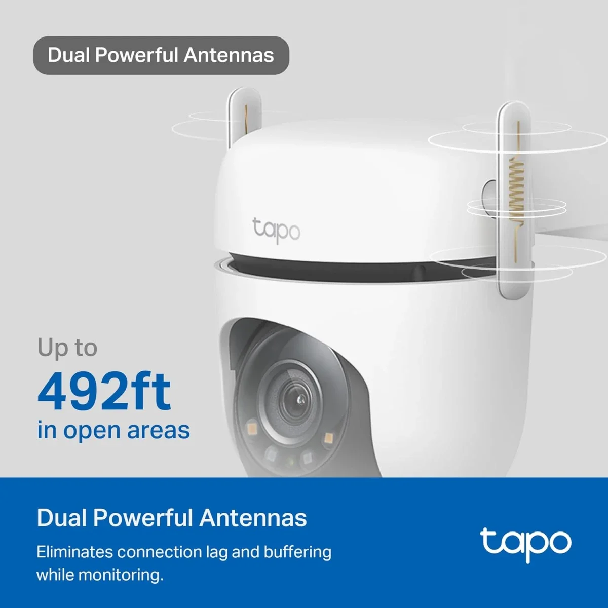 كاميرا مراقبة خارجية متحركة Wi‑Fi TP-LINK Tapo C520WS بدقة 2K+ لون أبيض - Image 10