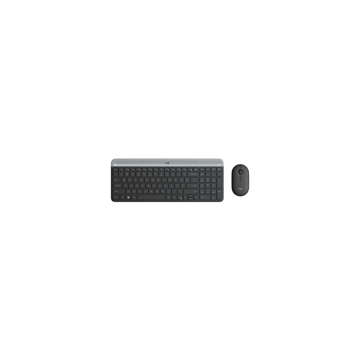 مجموعة لوحة مفاتيح وفأرة لاسلكية Logitech MK470 Slim - جرافيت