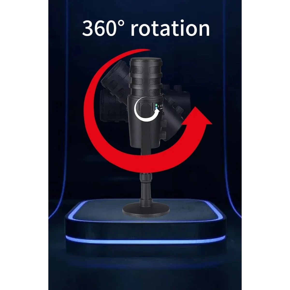 Jmary MC-PW12 USB Cardioid Desktop Microphone with Mute & Zero-Latency Monitoring - Image 12