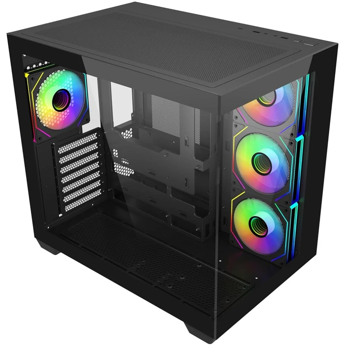 Cooler Master Elite 681 Black ATX ARGB Mid-Tower Gaming Case with 4 ARGB Fans - Thumbnail 3