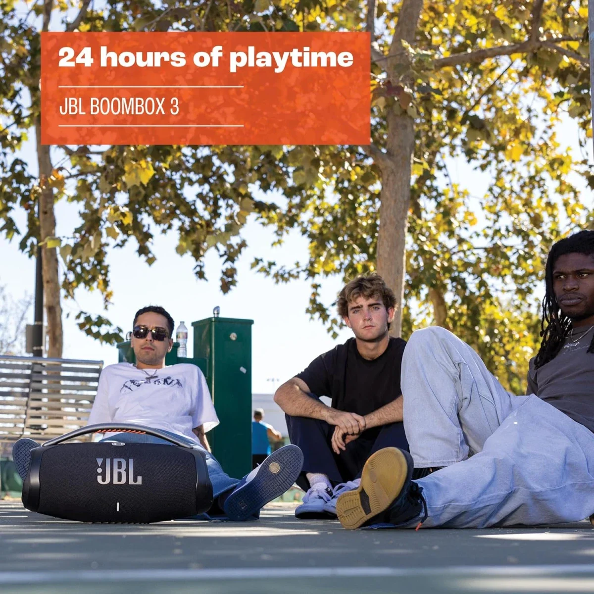 مكبر صوت محمول JBL Boombox 3 بتقنية بلوتوث وباس عميق ومقاومة IPX7 وتشغيل 24 ساعة - أسود - Image 7