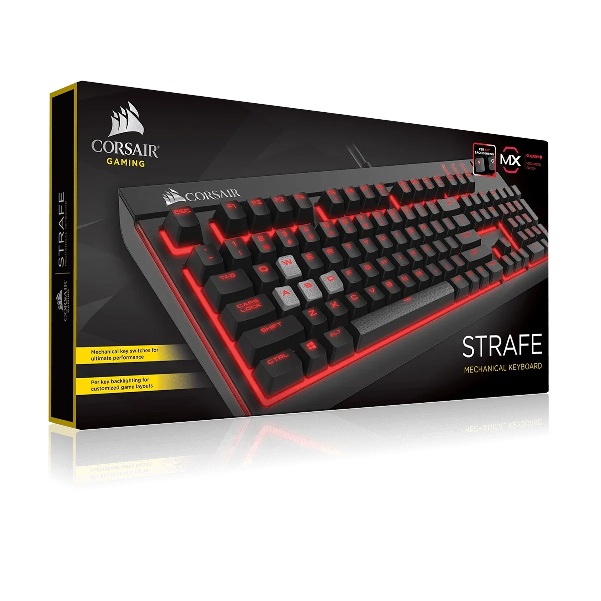 Corsair STRAFE Mechanical Gaming Keyboard with Cherry MX Red Switches