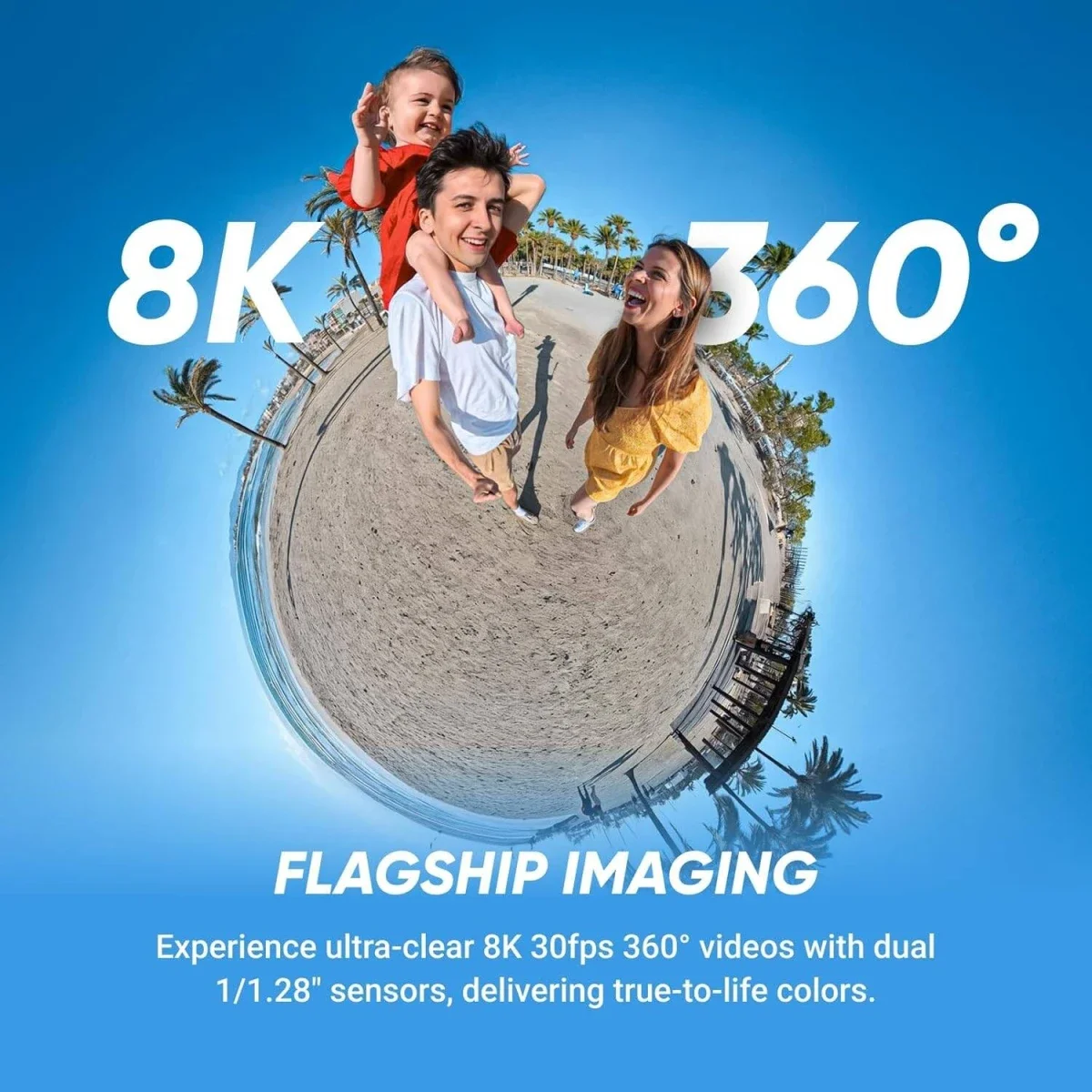 كاميرا أكشن Insta360 X5 Essentials Bundle بزاوية 360 وبدقة 8K مقاومة للماء مع بطارية 3 ساعات - Image 2
