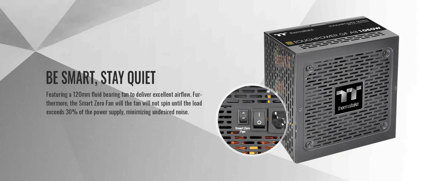 Thermaltake Toughpower GF A3 1050W 80 Plus Gold Fully Modular ATX 3.0 Power Supply - Thumbnail 12
