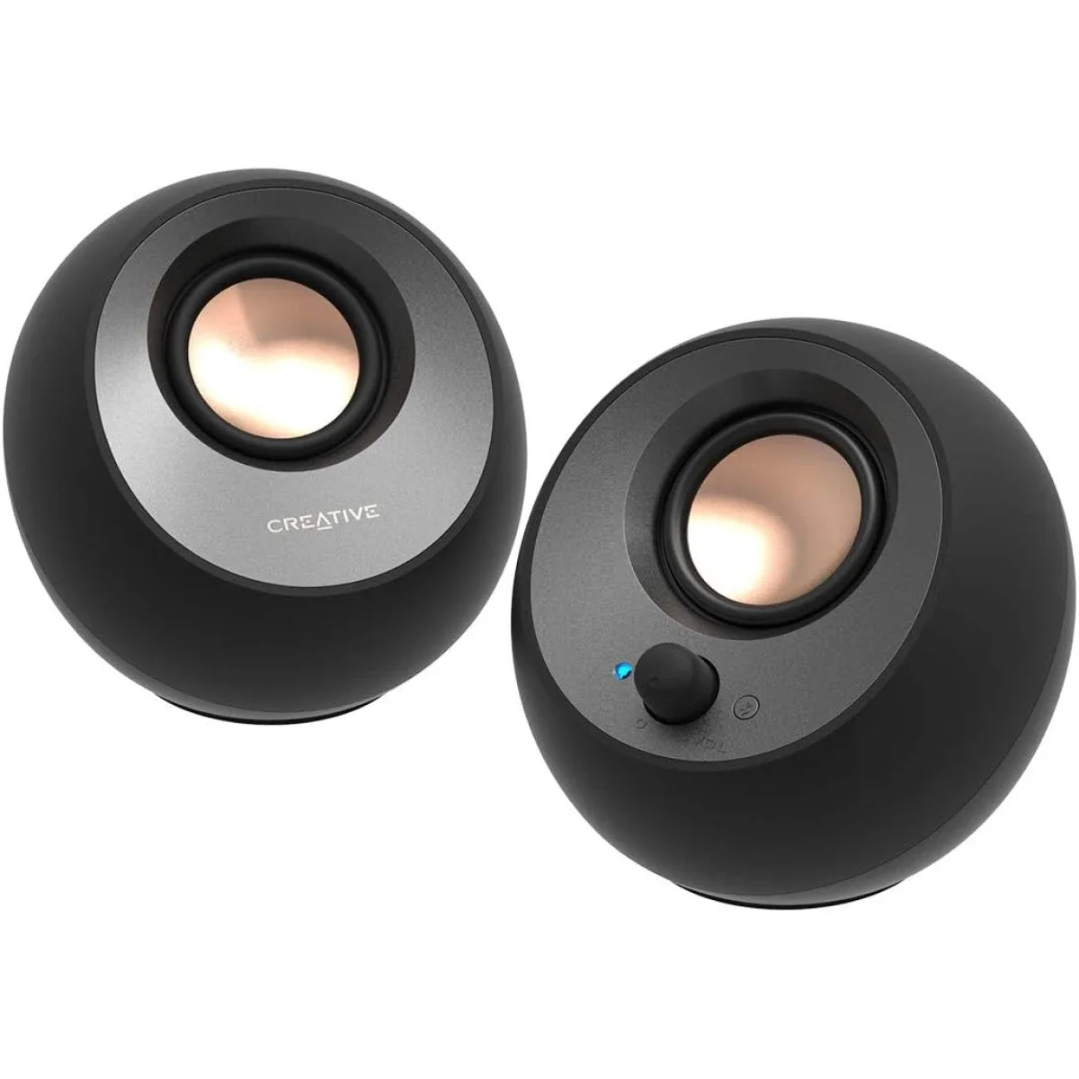 Creative Pebble V3 2.0 USB-C Desktop Speakers with Bluetooth 5.0, 8W RMS, Black