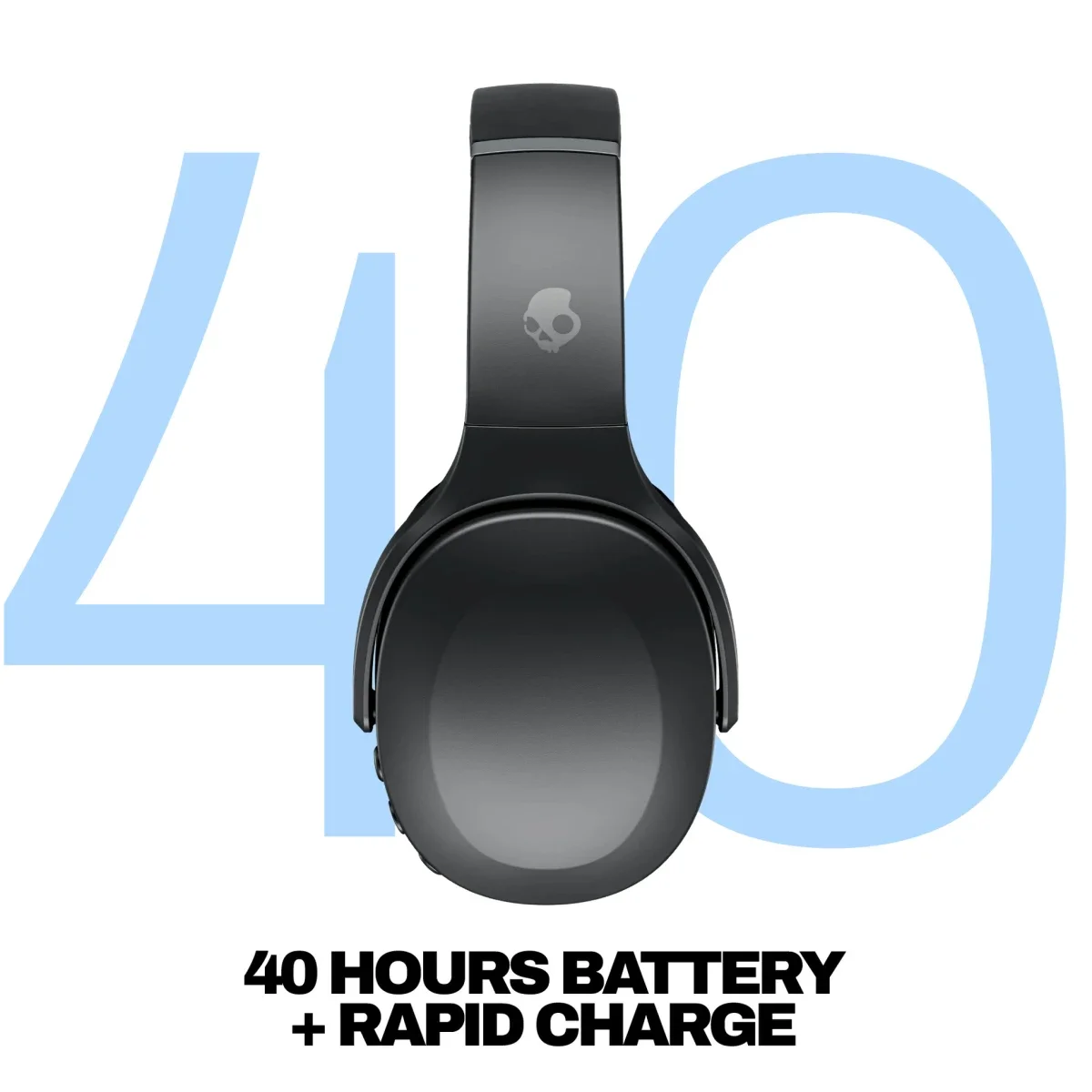 سماعات رأس Skullcandy Crusher Evo لاسلكية مع صوت Sensory Bass - أسود - Thumbnail 3