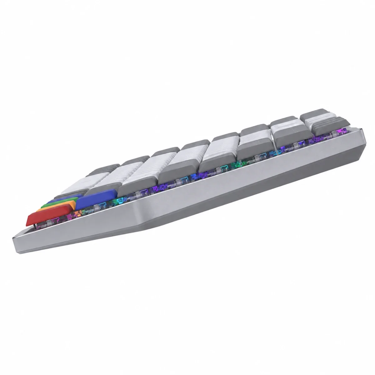 لوحة مفاتيح ميكانيكية لاسلكية منخفضة الارتفاع Fantech رمادية بمفتاح أحمر SUPER MAXFIT AIR83 MK915 - Image 3
