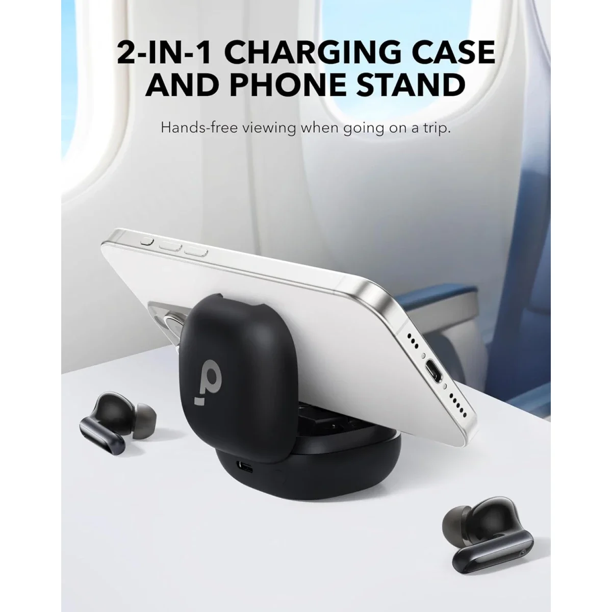 Anker Soundcore P40i Wireless Earbuds with Adaptive ANC, 11mm Drivers and 60H Playtime - Black - Thumbnail 2
