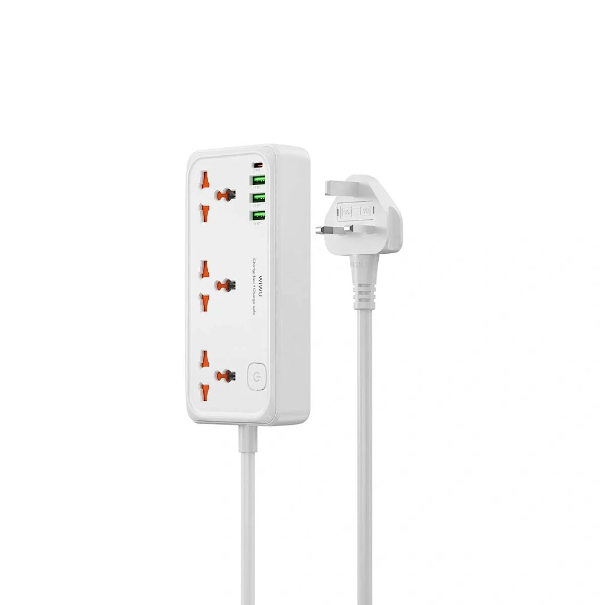 مشترك كهرباء WIWU Wi-S005 7 في 1 بقدرة 30 واط مع 3 مقابس عالمية و3 USB وUSB-C - قابس بريطاني - Image 11