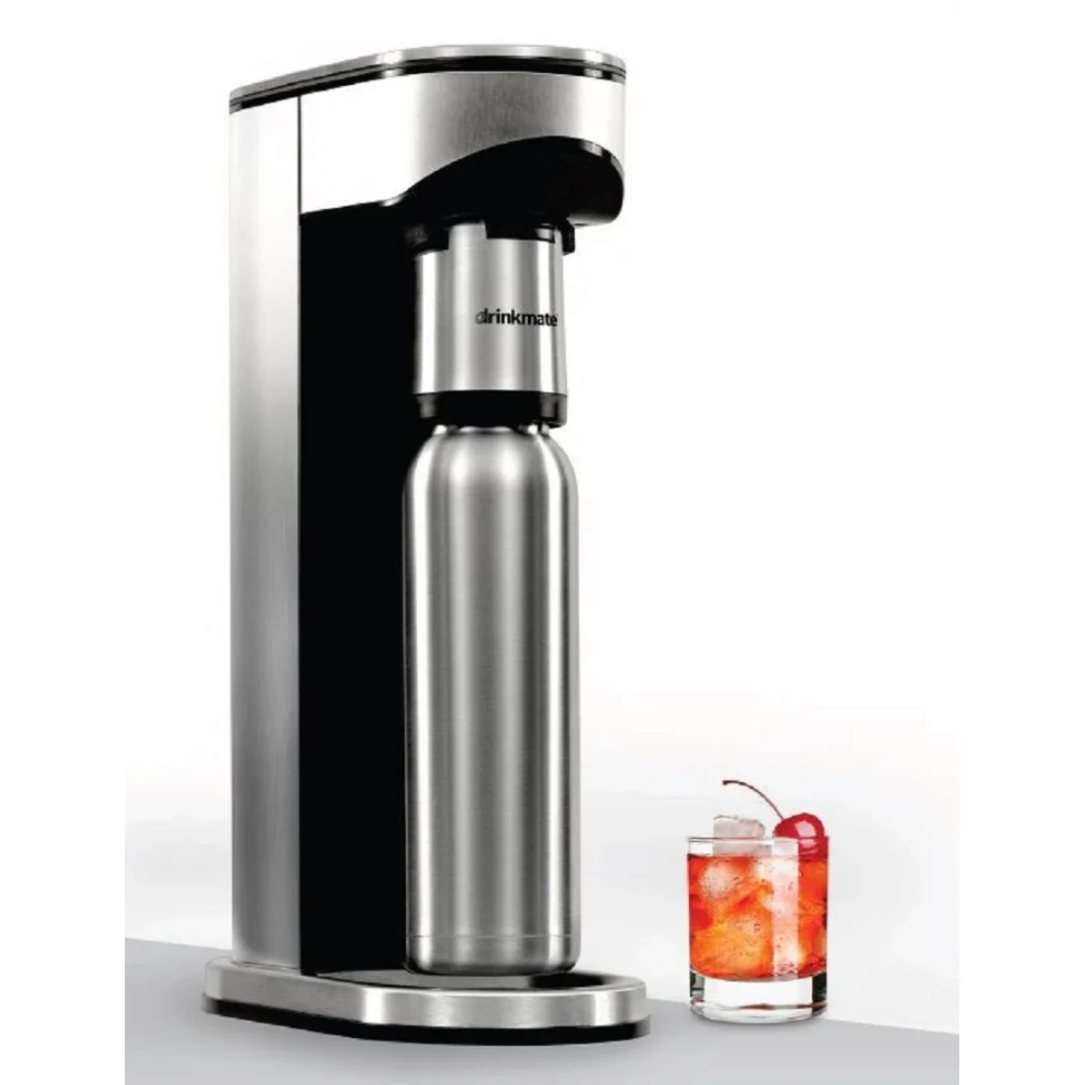 DrinkMate LUX Stainless Steel Water & Soda Maker Premium Kit with Cylinder - Silver - Thumbnail 3