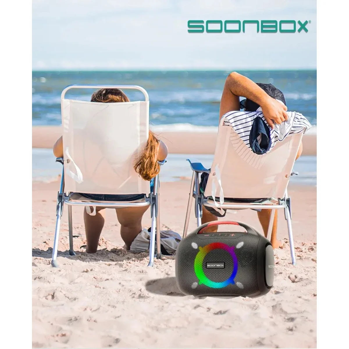 سماعة حفلات Soonbox S6300 بلوتوث مقاومة للماء 80 واط - أسود - Thumbnail 3