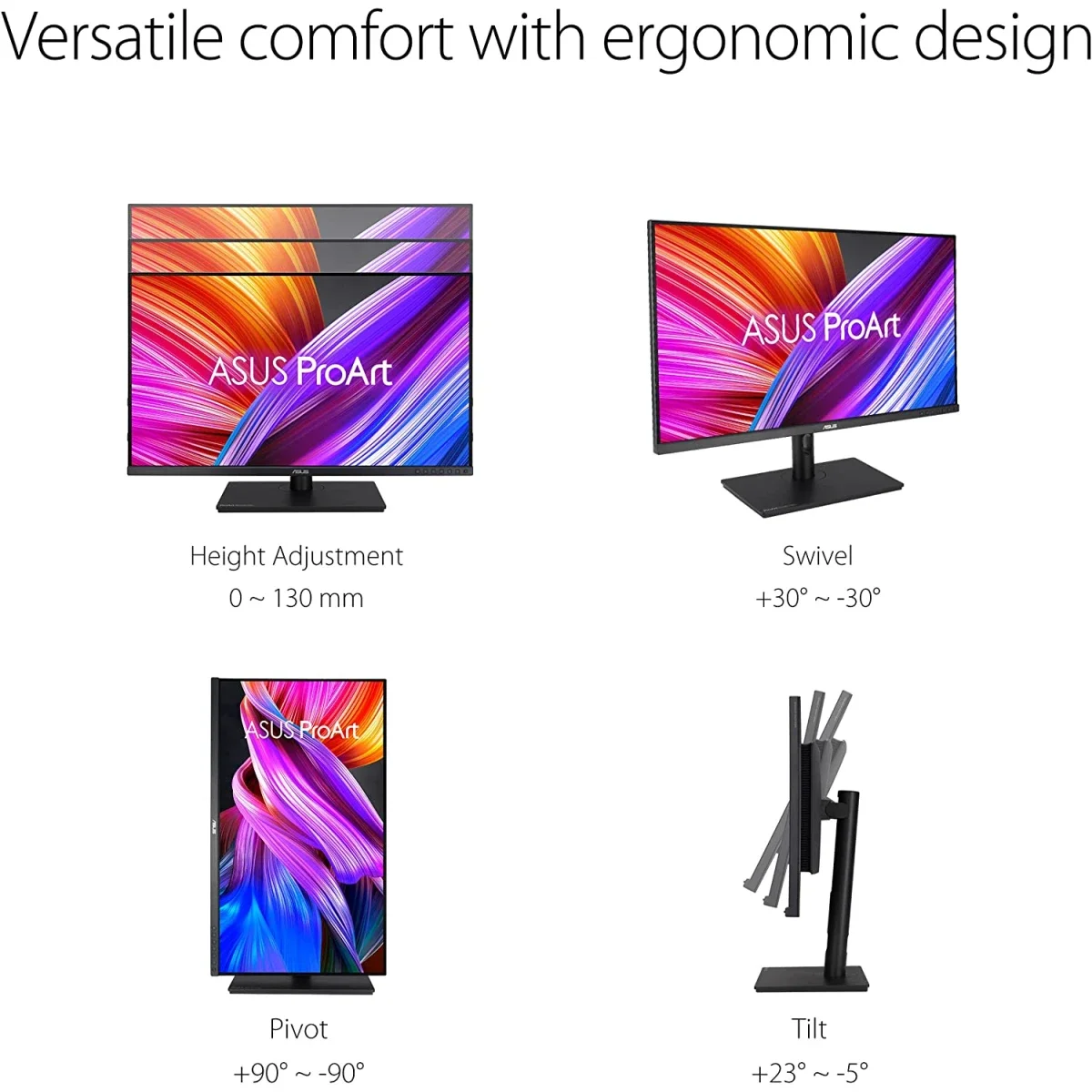 شاشة احترافية Asus ProArt PA328QV مقاس 31.5 إنش IPS بدقة 2K، 100% sRGB ومعتمدة Calman - Image 9