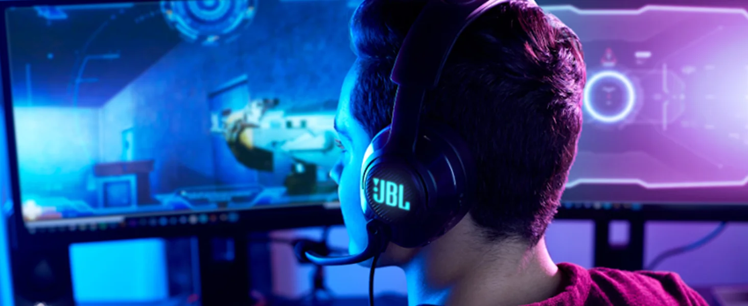 سماعة ألعاب فوق الأذن JBL Quantum 400 USB بصوت محيطي - أسود - Image 6