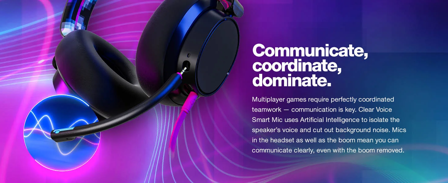 سماعة ألعاب Skullcandy SLYR Pro سلكية متعددة المنصات مع ميكروفون قابل للإزالة - Black Digi-Hype - Thumbnail 12