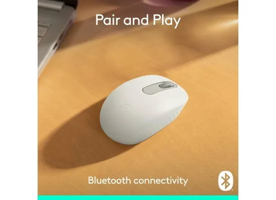 ماوس Logitech M196 لاسلكي بتقنية Bluetooth بتصميم صغير محمول وبطارية 12 شهر - أوف وايت - Image 7