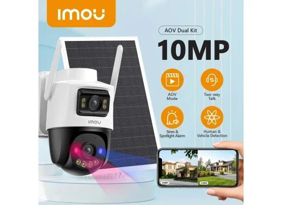 كاميرا مراقبة خارجية IMOU AOV Dual بدقة 10MP تعمل بالطاقة الشمسية PTZ بزاوية 360° مع 4G LTE وWi-Fi - Thumbnail 7
