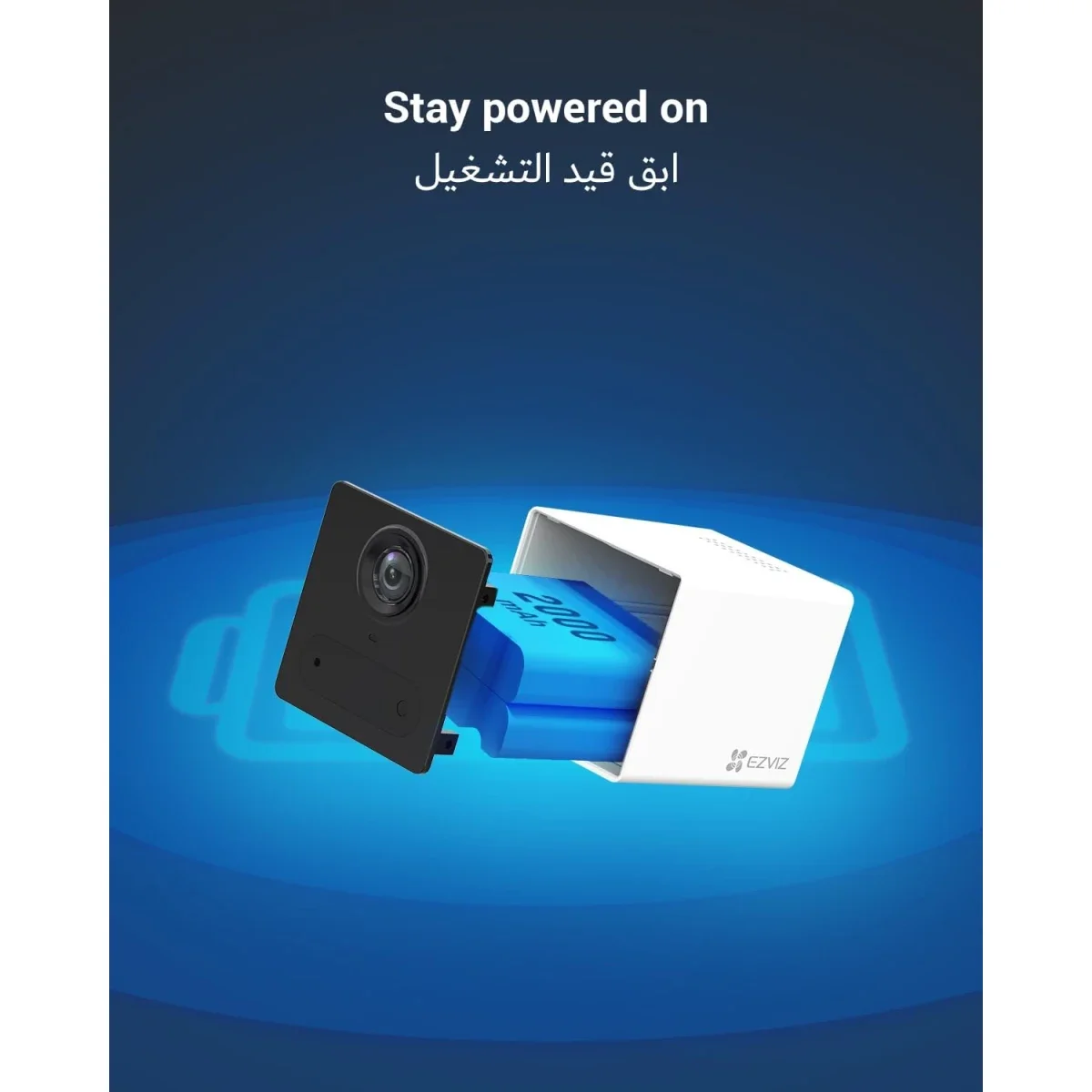 كاميرا منزلية ذكية تعمل بالبطارية Ezviz CB2 بدقة 1080p لون أبيض - Thumbnail 3