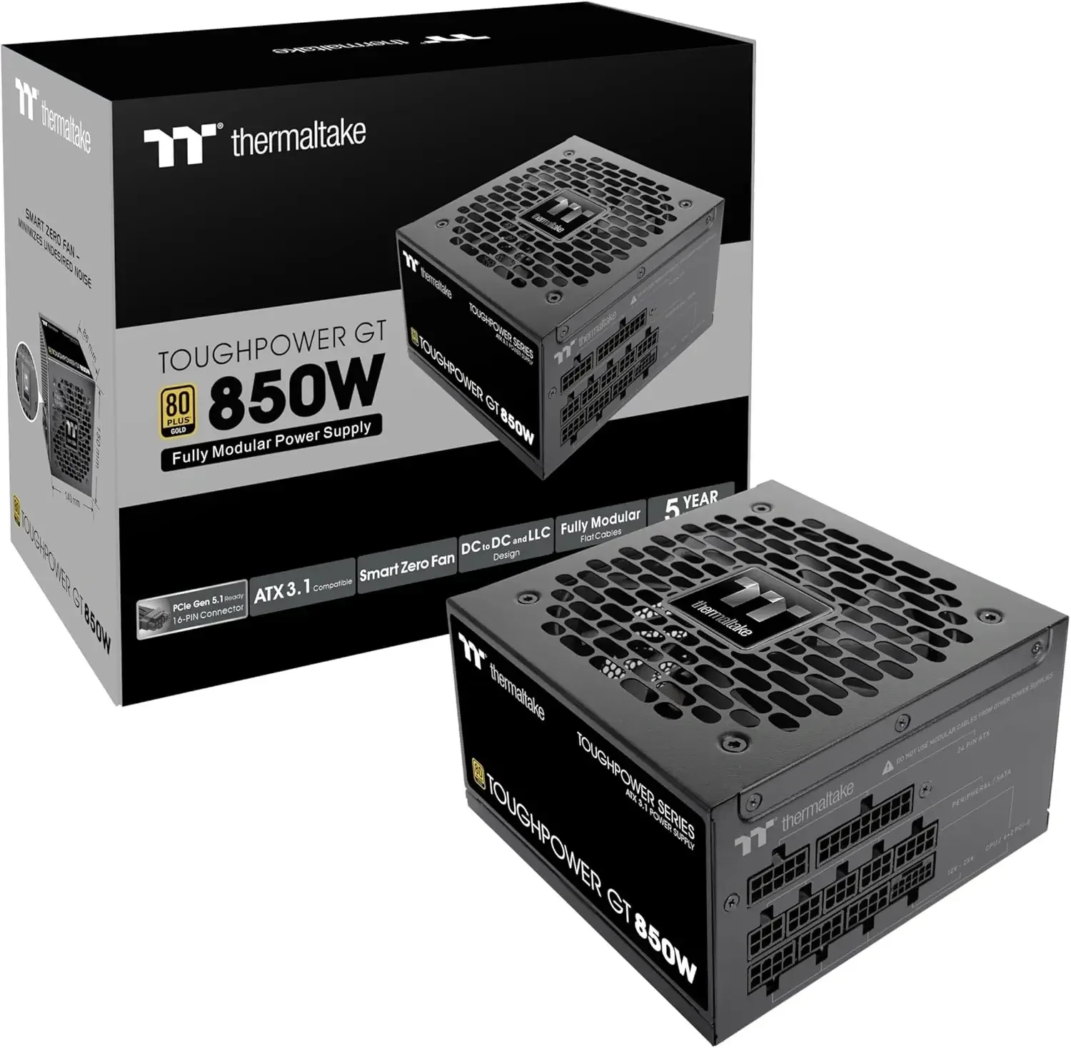 Thermaltake Toughpower GT 850W ATX 3.1 80 PLUS Gold Power Supply