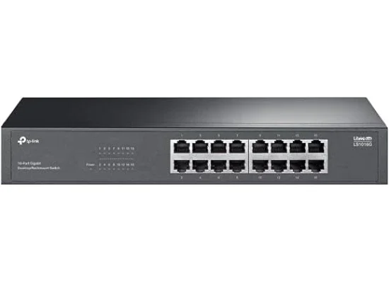 سويتش TP-LINK LS1016G جيجابت 16 منفذ مكتبي وقابل للتركيب في الراك - Image 5