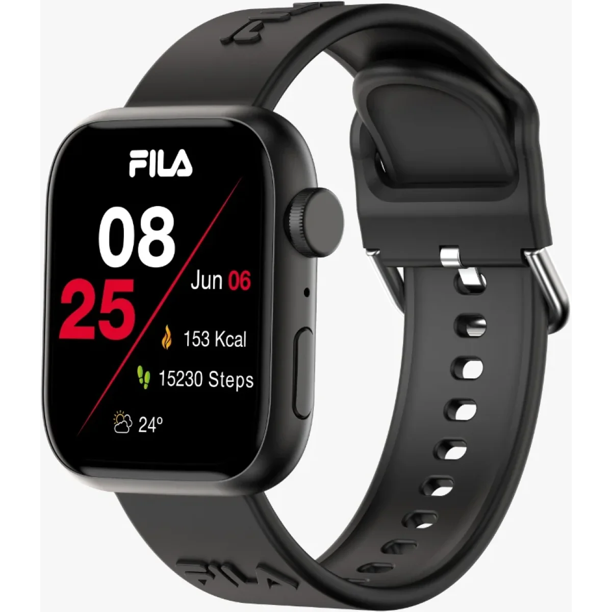 ساعة ذكية FILA SW/35B.APEC بشاشة TFT 1.83 إنش وBluetooth 5.3 وتتبع الصحة، أسود - Image 2
