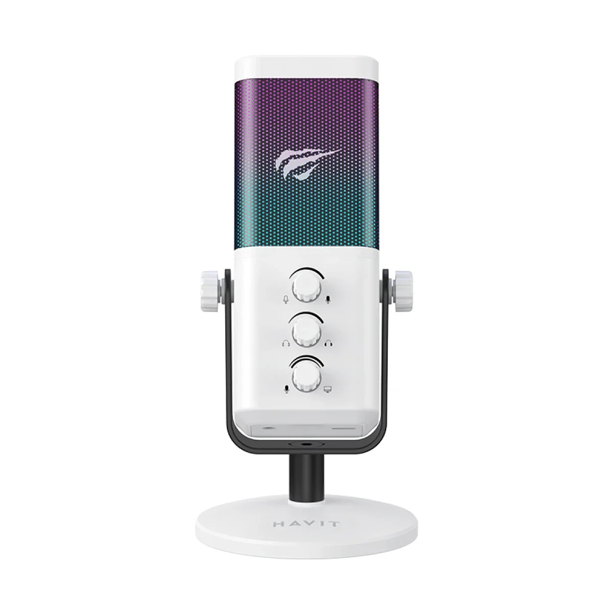 ميكروفون HAVIT GK65 مكثف محمول RGB بمنفذ USB Type-C - Thumbnail 2