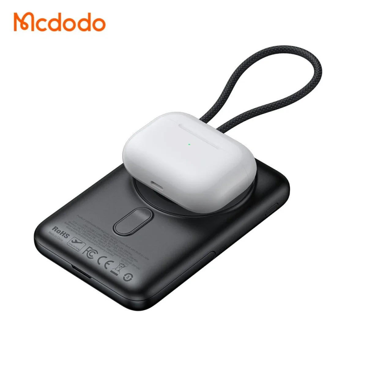 Mcdodo MC-6320 Magnetic Power Bank 10000mAh 20W with Digital Display, USB-C Cable & Stand - Black - Thumbnail 6