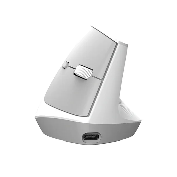 AJAZZ i300 Vertical Wireless Mouse, 1600 DPI, Bluetooth + 2.4G, White - Thumbnail 3