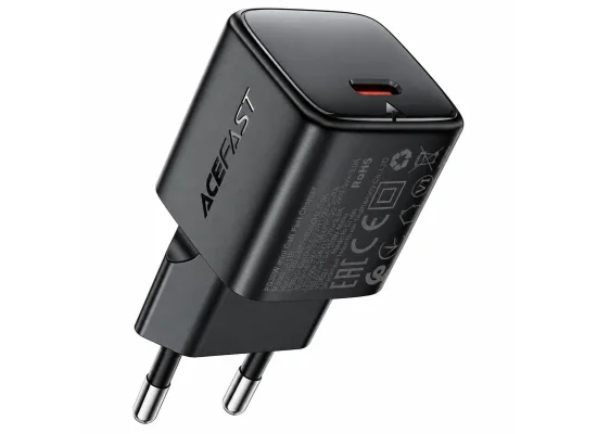 ACEFAST A118 30W GaN USB-C Fast Wall Charger Set with P16 Cable, EU Plug, Black - Image 7