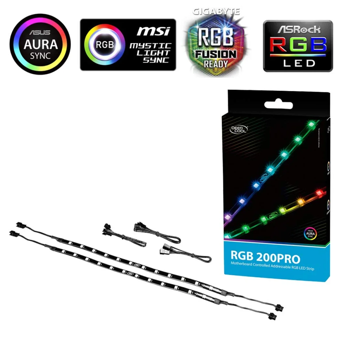 DeepCool RGB 200 PRO Addressable RGB LED Strip Magnetic Lighting Kit