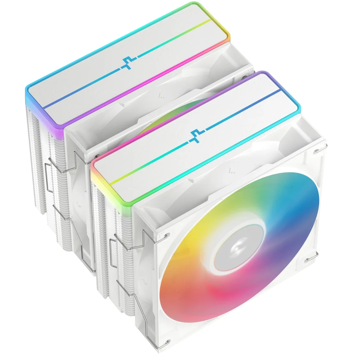 مبرد هوائي للمعالج DeepCool AG620 ARGB V2 بقدرة 260 واط TDP مع مروحتين 120mm PWM أبيض - Image 4