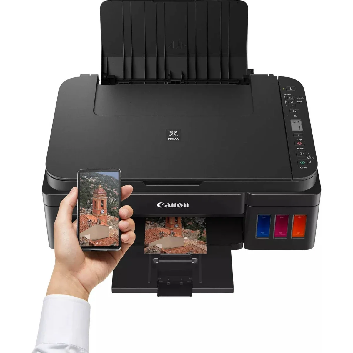 Canon PIXMA G3410 Ink Tank Wireless All-in-One Inkjet Printer Black - Thumbnail 3