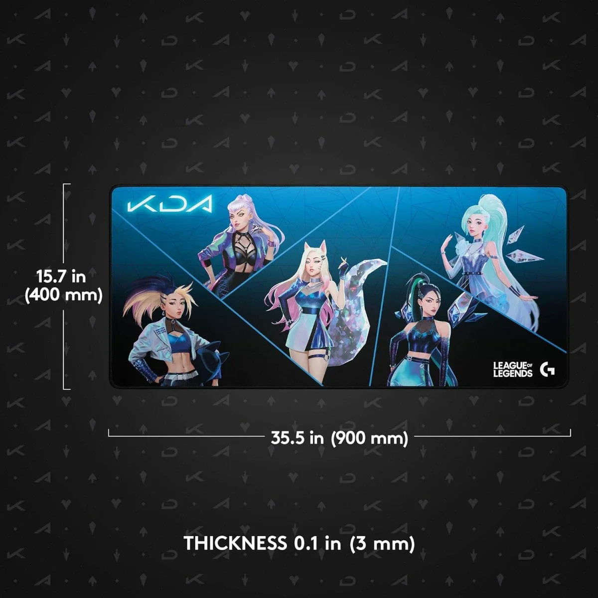 Logitech G840 XL K/DA Edition Gaming Mouse Pad 900 x 400 mm - Image 4