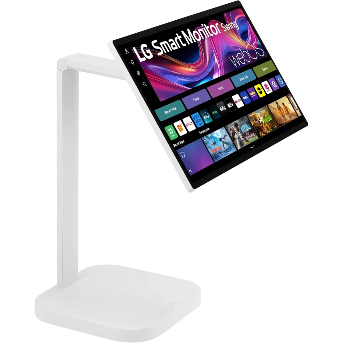 LG 32U889SA 32-Inch Smart Monitor Swing 4K UHD IPS Touchscreen with Wheeled Stand - Thumbnail 2