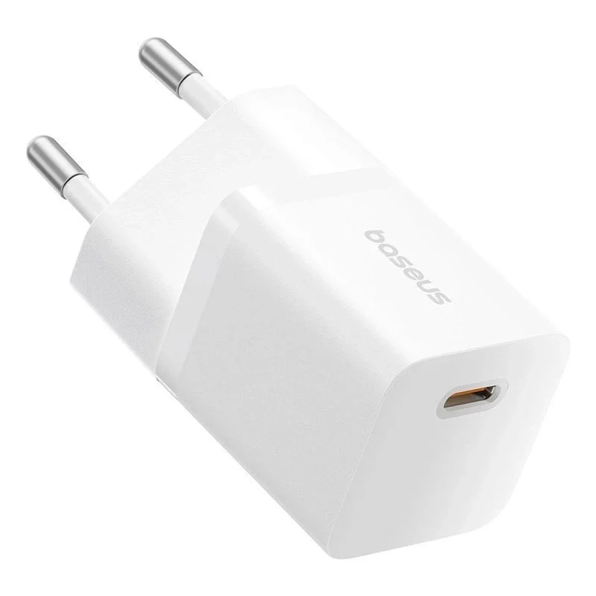 Baseus GaN5 Mini 25W USB-C Fast Wall Charger with PPS, PD 3.0 & QC 3.0 - White - Image 4