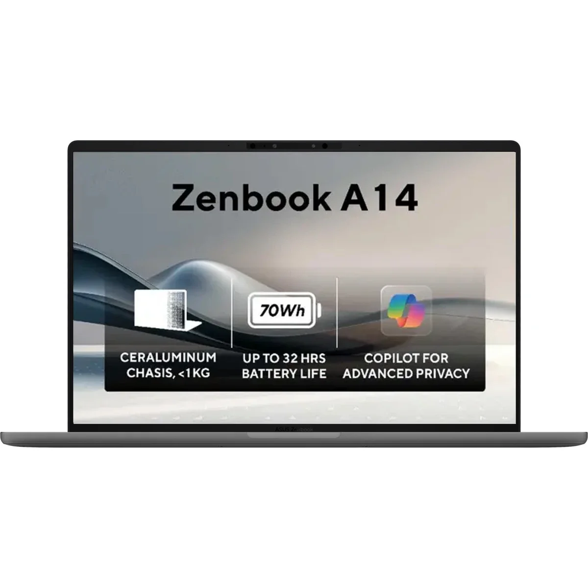 Asus Zenbook A14 UX3407RA 14-inch OLED Laptop Snapdragon X Elite X1E-78-100 16GB RAM 1TB SSD Iceland Gray - Image 1