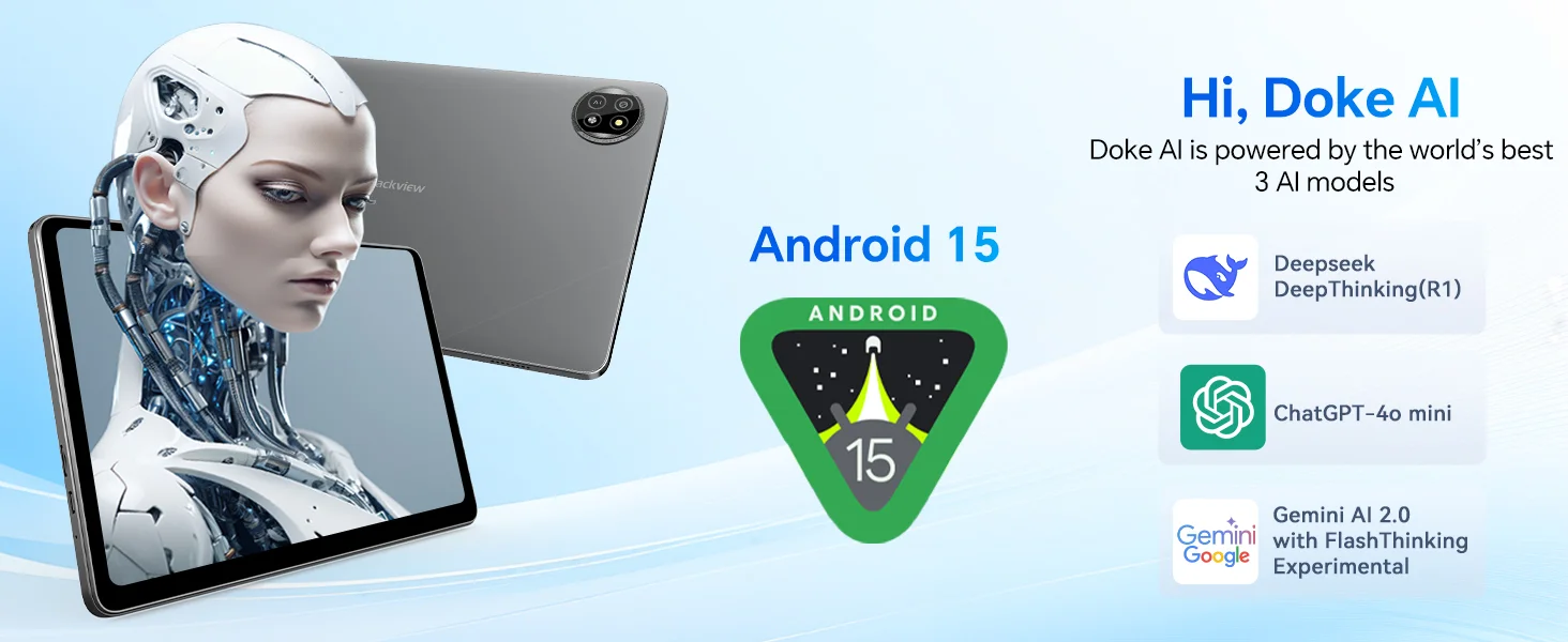 تابلت BlackView Tab 20 واي فاي 10 إنش أندرويد 15 رام 4+8GB وسعة 64GB أزرق Storm Blue - Thumbnail 10